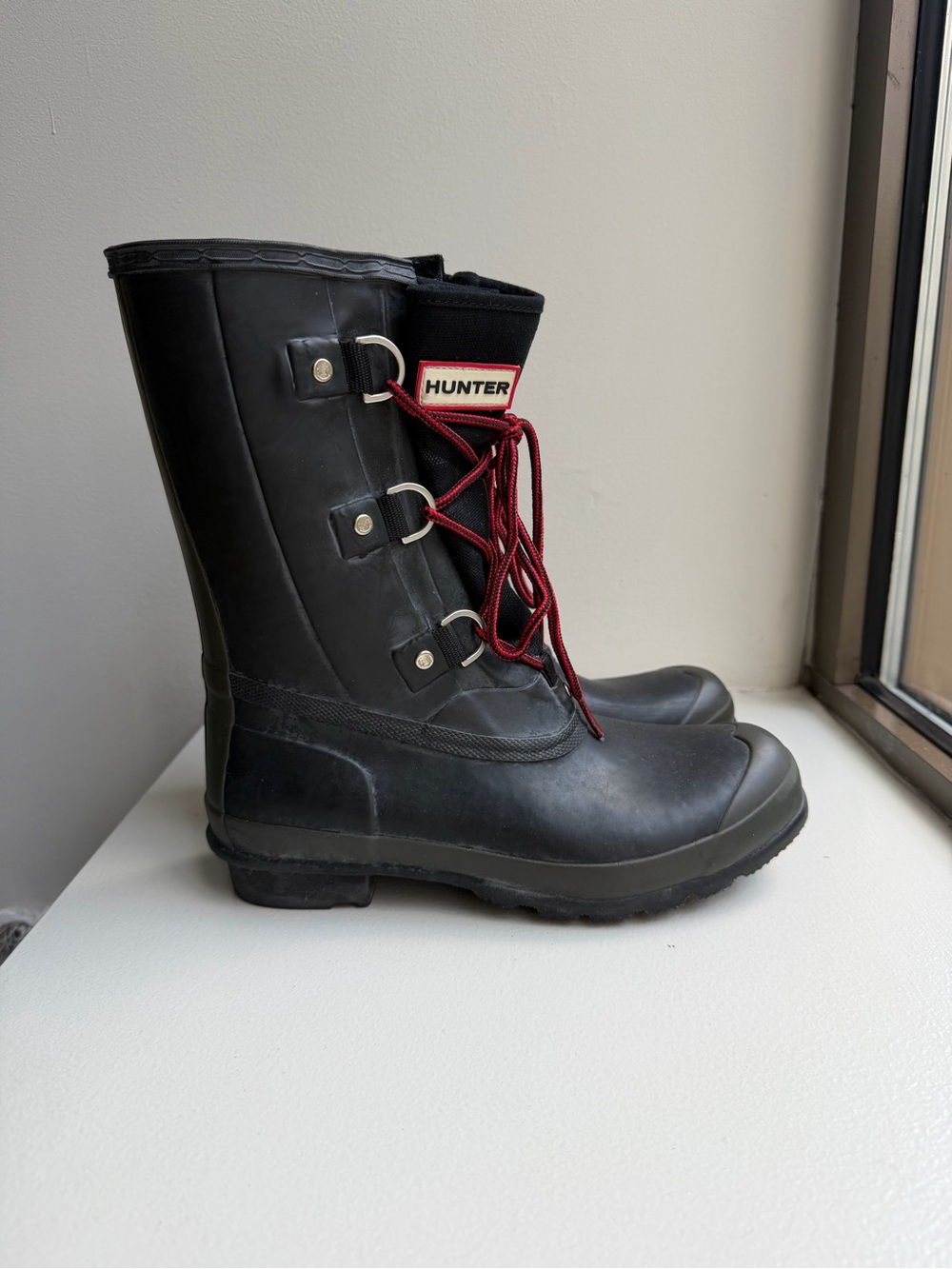 Hunter Lace Up Rain Boot